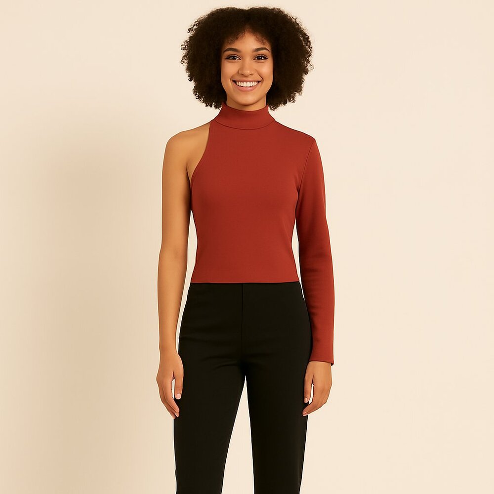 🔥 Closet Sale! Express Burgundy Asymmetrical Sleeveless Top